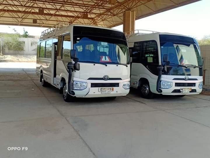 "Affordable Toyota Coaster rental for large groups with event discounts"